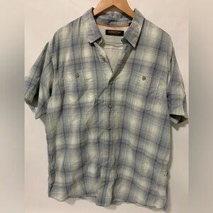 Ridgecut Men's Blue Plaid Casual Button-Down Shirt